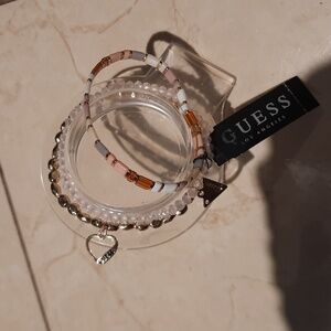 NWT AUTHENTIC GENUINE GUESS GOLD Stretttchy BRACELETS LOT 3
